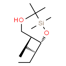 ChemSpider 2D Image | (2R,3R,4S)-3-{[Dimethyl(2-methyl-2-propanyl)silyl]oxy}-2,4-dimethyl-1-hexanol | C14H32O2Si