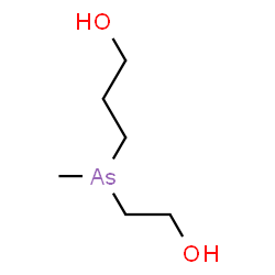 ChemSpider 2D Image | 3-[(2-Hydroxyethyl)(methyl)arsino]-1-propanol | C6H15AsO2