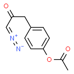 ChemSpider 2D Image | 4-(3-Diazo-2-oxopropyl)phenyl acetate | C11H10N2O3