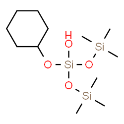 ChemSpider 2D Image | Cyclohexyl bis(trimethylsilyl) hydrogen orthosilicate | C12H30O4Si3