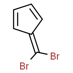 ChemSpider 2D Image | 5-(Dibromomethylene)-1,3-cyclopentadiene | C6H4Br2