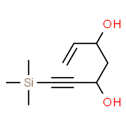 ChemSpider 2D Image | 7-(Trimethylsilyl)-1-hepten-6-yne-3,5-diol | C10H18O2Si
