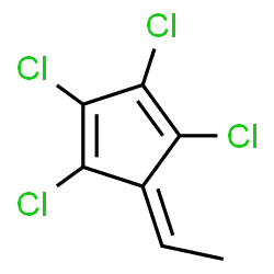 ChemSpider 2D Image | 1,2,3,4-Tetrachloro-5-ethylidene-1,3-cyclopentadiene | C7H4Cl4