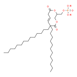 ChemSpider 2D Image | 1-(Palmitoyloxy)-3-(phosphonooxy)-2-propanyl (3E)-3-hexadecenoate | C35H67O8P