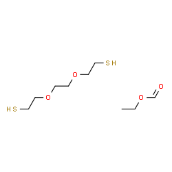 ChemSpider 2D Image | Ethyl formate - 2,2'-[1,2-ethanediylbis(oxy)]diethanethiol (1:1) | C9H20O4S2