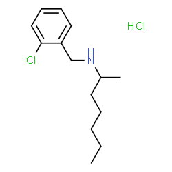 ChemSpider 2D Image | N-(2-Chlorobenzyl)-2-heptanamine hydrochloride (1:1) | C14H23Cl2N