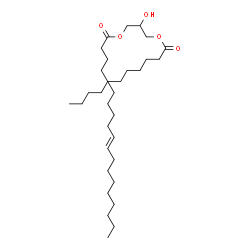 ChemSpider 2D Image | 2-Hydroxy-3-(undecanoyloxy)propyl (9E)-9-octadecenoate | C32H60O5