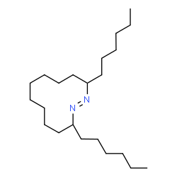 ChemSpider 2D Image | (1E)-3,12-Dihexyl-1,2-diazacyclododec-1-ene | C22H44N2