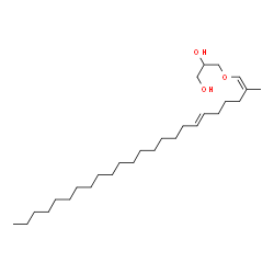 ChemSpider 2D Image | 3-{[(1Z,6E)-2-Methyl-1,6-tetracosadien-1-yl]oxy}-1,2-propanediol | C28H54O3