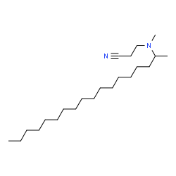 ChemSpider 2D Image | 3-[Methyl(2-octadecanyl)amino]propanenitrile | C22H44N2