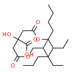 ChemSpider 2D Image | 4-[(2-Ethylhexyl)oxy]-2-{2-[(2-ethylhexyl)oxy]-2-oxoethyl}-2-hydroxy-4-oxobutanoic acid | C22H40O7