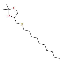 ChemSpider 2D Image | 4-[(Decylsulfanyl)methyl]-2,2-dimethyl-1,3-dioxolane | C16H32O2S
