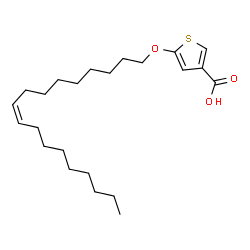 ChemSpider 2D Image | 5-[(9Z)-9-Octadecen-1-yloxy]-3-thiophenecarboxylic acid | C23H38O3S