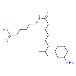 ChemSpider 2D Image | 6-[(7-Methyloctanoyl)amino]hexanoic acid - cyclohexanamine (1:1) | C21H42N2O3