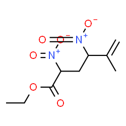 ChemSpider 2D Image | Ethyl 5-methyl-2,4-dinitro-5-hexenoate | C9H14N2O6