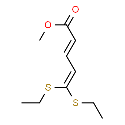 ChemSpider 2D Image | Methyl (2E)-5,5-bis(ethylsulfanyl)-2,4-pentadienoate | C10H16O2S2