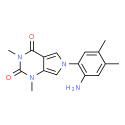 ChemSpider 2D Image | 6-(2-Amino-4,5-dimethylphenyl)-1,3-dimethyl-1H-pyrrolo[3,4-d]pyrimidine-2,4(3H,6H)-dione | C16H18N4O2