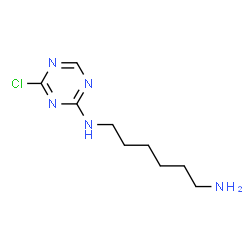 ChemSpider 2D Image | N-(4-Chloro-1,3,5-triazin-2-yl)-1,6-hexanediamine | C9H16ClN5