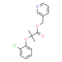 ChemSpider 2D Image | 3-Pyridinylmethyl 2-(2-chlorophenoxy)-2-methylpropanoate | C16H16ClNO3