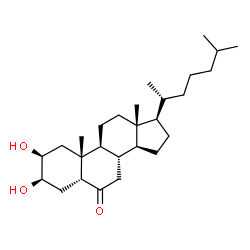 ChemSpider 2D Image | (2beta,3beta,5beta)-2,3-Dihydroxycholestan-6-one | C27H46O3