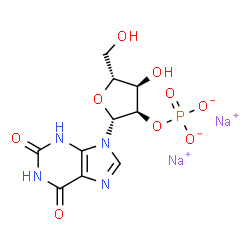 ChemSpider 2D Image | Disodium 2'-O-phosphonato-2,3-dihydroxanthosine | C10H11N4Na2O9P