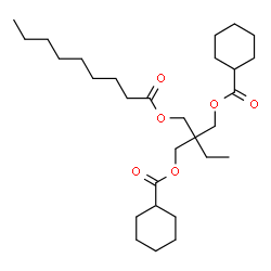 ChemSpider 2D Image | 2-{[(Cyclohexylcarbonyl)oxy]methyl}-2-[(nonanoyloxy)methyl]butyl cyclohexanecarboxylate | C29H50O6