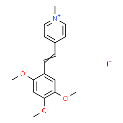 ChemSpider 2D Image | 1-Methyl-4-[2-(2,4,5-trimethoxyphenyl)vinyl]pyridinium iodide | C17H20INO3