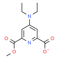 ChemSpider 2D Image | 4-(Diethylamino)-6-(methoxycarbonyl)-2-pyridinecarboxylate | C12H15N2O4