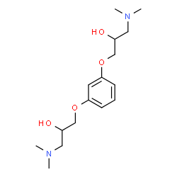 ChemSpider 2D Image | 3,3'-[1,3-Phenylenebis(oxy)]bis[1-(dimethylamino)-2-propanol] | C16H28N2O4