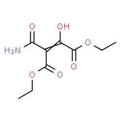 ChemSpider 2D Image | Diethyl 2-carbamoyl-3-hydroxy-2-butenedioate | C9H13NO6
