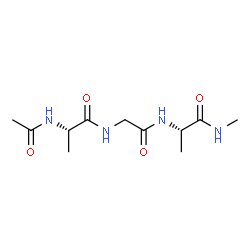 ChemSpider 2D Image | N-Acetyl-L-alanylglycyl-N-methyl-L-alaninamide | C11H20N4O4