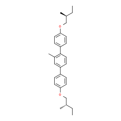 ChemSpider 2D Image | 2'-Methyl-4,4''-bis[(2S)-2-methylbutoxy]-1,1':4',1''-terphenyl | C29H36O2