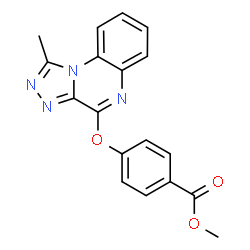 ChemSpider 2D Image | Methyl 4-[(1-methyl[1,2,4]triazolo[4,3-a]quinoxalin-4-yl)oxy]benzoate | C18H14N4O3