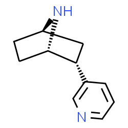 ChemSpider 2D Image | (1S,2R,4R)-2-(3-Pyridinyl)-7-azabicyclo[2.2.1]heptane | C11H14N2
