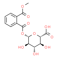 ChemSpider 2D Image | 1-O-[2-(Methoxycarbonyl)benzoyl]-beta-D-glucopyranuronic acid | C15H16O10