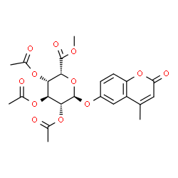 ChemSpider 2D Image | Methyl 4-methyl-2-oxo-2H-chromen-6-yl 2,3,4-tri-O-acetyl-alpha-L-idopyranosiduronate | C23H24O12