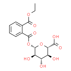 ChemSpider 2D Image | 1-O-[2-(Ethoxycarbonyl)benzoyl]-beta-D-glucopyranuronic acid | C16H18O10