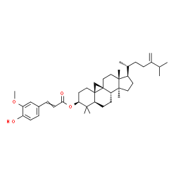 ChemSpider 2D Image | (3beta,9beta)-24-Methylene-9,19-cyclolanostan-3-yl 3-(4-hydroxy-3-methoxyphenyl)acrylate | C41H60O4