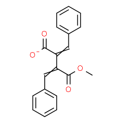 ChemSpider 2D Image | 2-Benzylidene-3-(methoxycarbonyl)-4-phenyl-3-butenoate | C19H15O4