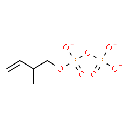 ChemSpider 2D Image | Diphosphoric acid, mono(2-methyl-3-buten-1-yl) ester, ion(3-) | C5H9O7P2