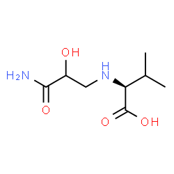 ChemSpider 2D Image | N-(3-Amino-2-hydroxy-3-oxopropyl)-L-valine | C8H16N2O4