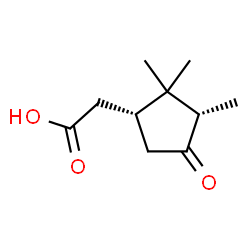 ChemSpider 2D Image | [(1R,3S)-2,2,3-Trimethyl-4-oxocyclopentyl]acetic acid | C10H16O3