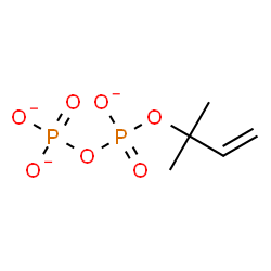 ChemSpider 2D Image | Diphosphoric acid, mono(1,1-dimethyl-2-propen-1-yl) ester, ion(3-) | C5H9O7P2