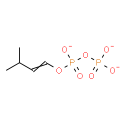 ChemSpider 2D Image | Diphosphato(3-), mono(3-methyl-1-buten-1-yl) ester, ion(3-) | C5H9O7P2