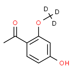 ChemSpider 2D Image | 1-{4-Hydroxy-2-[(~2~H_3_)methyloxy]phenyl}ethanone | C9H7D3O3