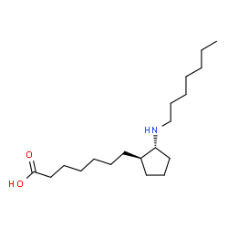 ChemSpider 2D Image | 7-[(1R,2R)-2-(Heptylamino)cyclopentyl]heptanoic acid | C19H37NO2