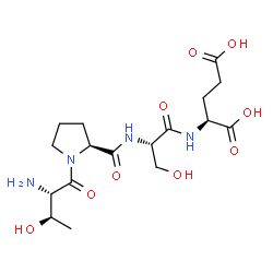 ChemSpider 2D Image | L-Threonyl-L-prolyl-L-seryl-L-glutamic acid | C17H28N4O9