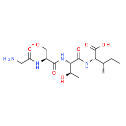 ChemSpider 2D Image | Glycyl-L-seryl-L-threonyl-L-isoleucine | C15H28N4O7