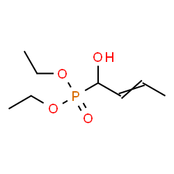 ChemSpider 2D Image | Diethyl (1-hydroxy-2-buten-1-yl)phosphonate | C8H17O4P