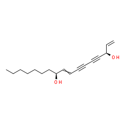 ChemSpider 2D Image | (3R,10S)-1,8-Heptadecadiene-4,6-diyne-3,10-diol | C17H24O2
